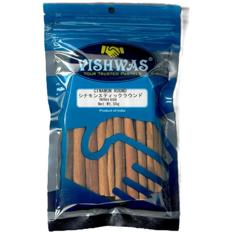 Vishwas Round Cinnamon Sticks 50g 1 each