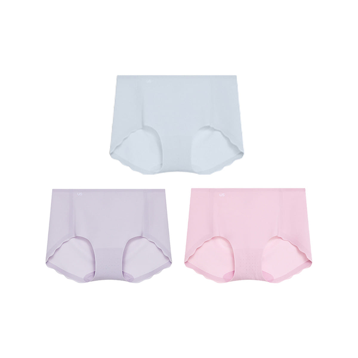 China Direct Mail Ubras Size Free Wave Wrap Hip Mid Waist Flat Corner Pants (Three Pack) – Combination Color 06- One Size 100 g