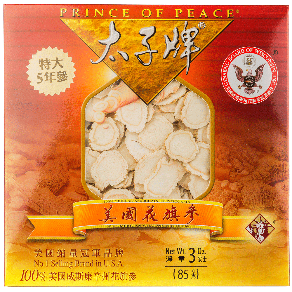 Prince of Peace Wisconsin American Ginseng 5 Year Root Slices, 3 oz 1 份