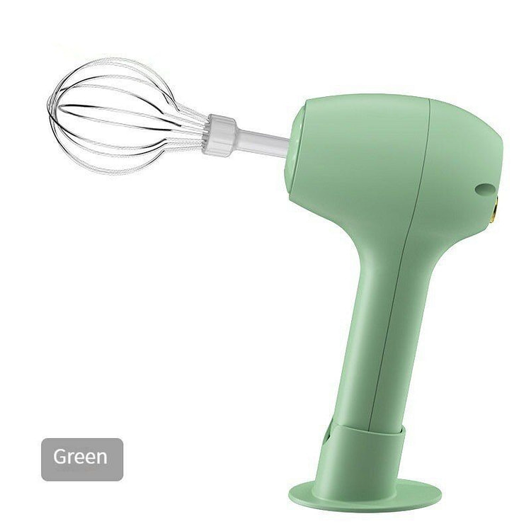 Wireless Handheld Electric Mixer Green 1 count