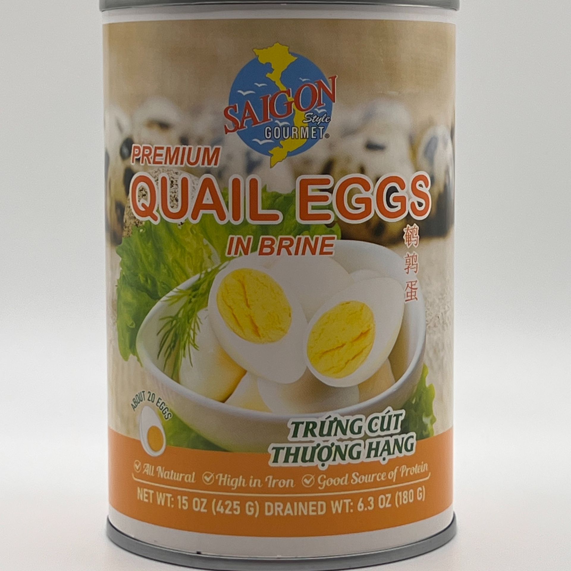 SAIGON GOURMET PREMIUM QUAIL EGGS IN BRINE 15 온스