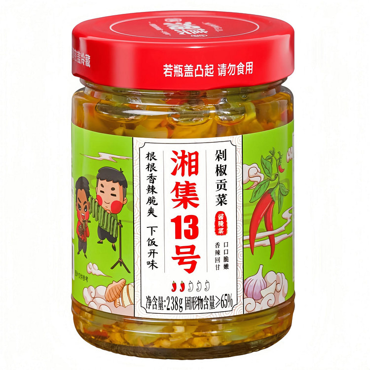 湘集13号【剁椒贡菜】238g*1瓶即食榨菜开味酱 238 克