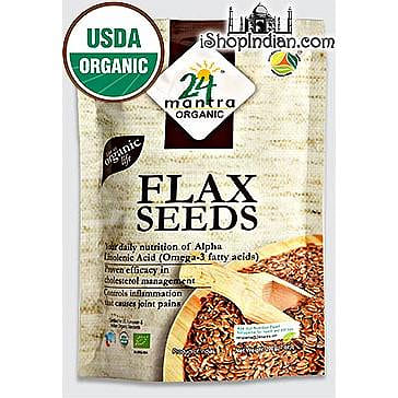 24 Mantra Organic Flax Seeds (Alsi Seeds), 7 oz bag 7 oz