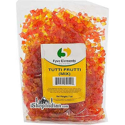 Tutti Frutti Mix (Colored Papaya Pieces), 7 oz bag 7 oz