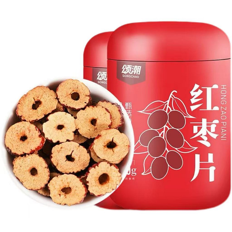 颂潮【嘎嘣脆甜】红枣片250g*1罐 250 克