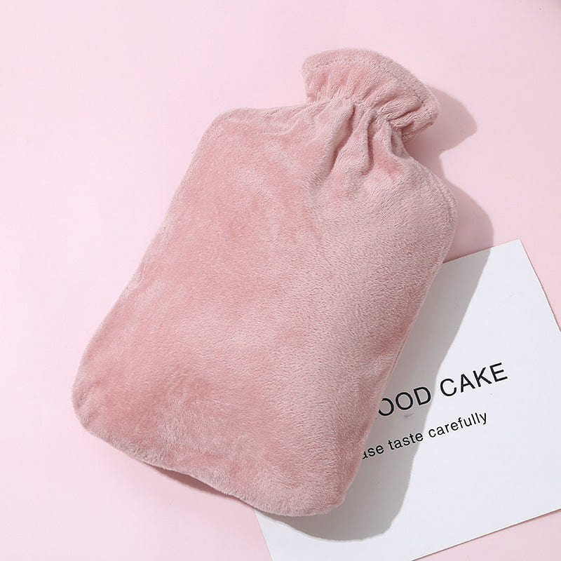 Faux Rabbit Fur Hot Water Bag Hand Warmer,pink 2000ml 1 each