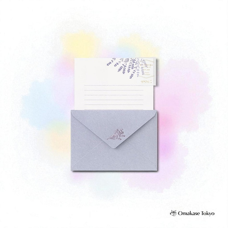 Midori 86516006 Letter Set Lavender Pattern 66 g