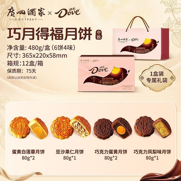 Guangzhou Restaurant Dove Mooncakes 480g 480 g