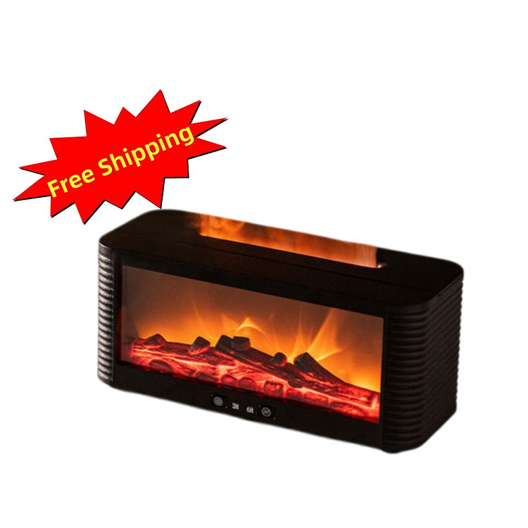 Fireplace Aroma Diffuser with 7-Color Flame Light 1 bottle