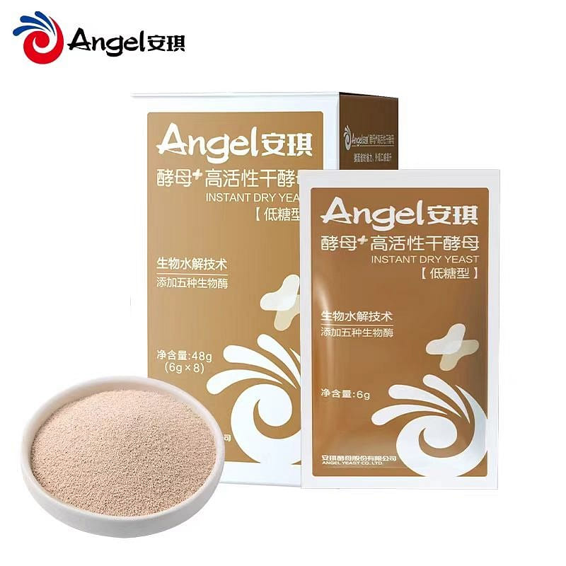 Angel’s new generation yeast 6g * 1 bag of high activity dry yeast powder for domestic steamed stuffed bun Mantou fermentation 6 g