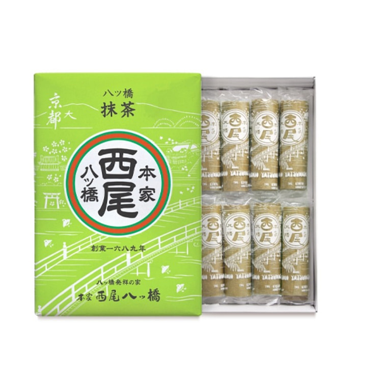 本家西尾八桥 抹茶八桥 63枚 抹茶八桥点心