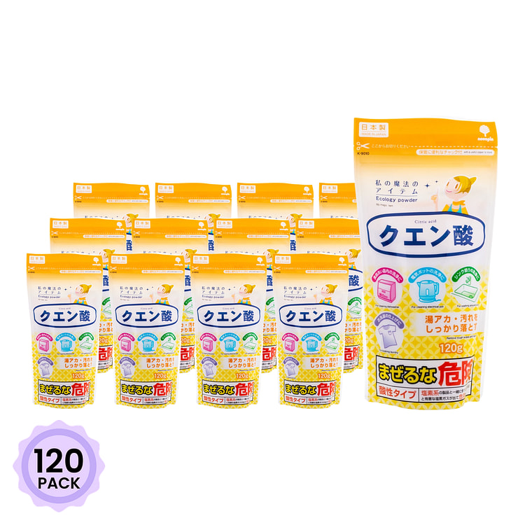 日本製 小久保 清洁用柠檬酸（去除水垢和污垢） 120 克*120 包