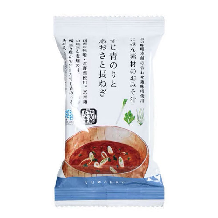 Yuwaeru Sujiaonori Aosa Green Onion Miso Soup 1 each