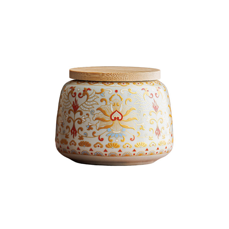 Ru Kiln Ceramic Tea Jar Small 8 * 9cm 1 box