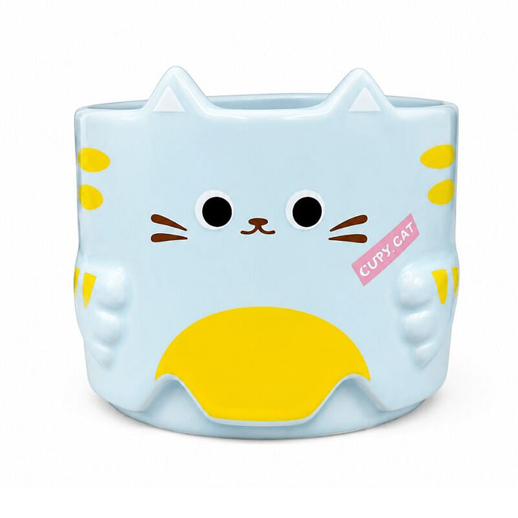 [AW Trading] Cute Cat Stacking Cup Blue 1 each