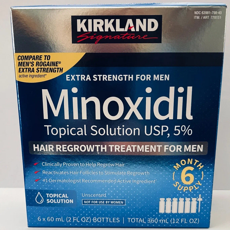 Kirkland 5% 强效米诺地尔男士6个月用量 6 瓶