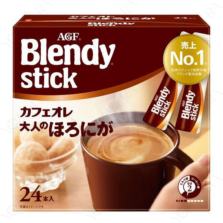 AGF Blendy Cafe au Lait Mildly Bitter 24 Sticks