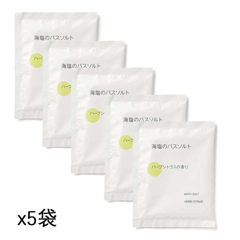 muji bath salt citrus scent 40g x 5 bags 1 each
