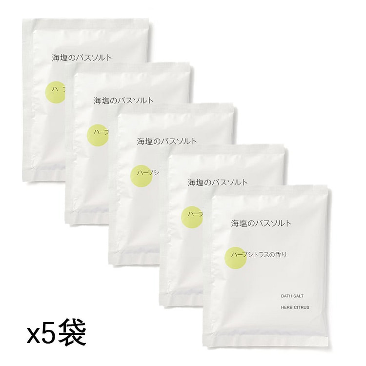 muji 海盐浴盐 柑橘香 40gx5袋