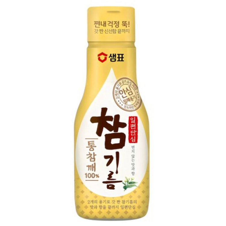 [한국 직배송] 샘표 일편단심 통참깨 참기름 200ml, 1개