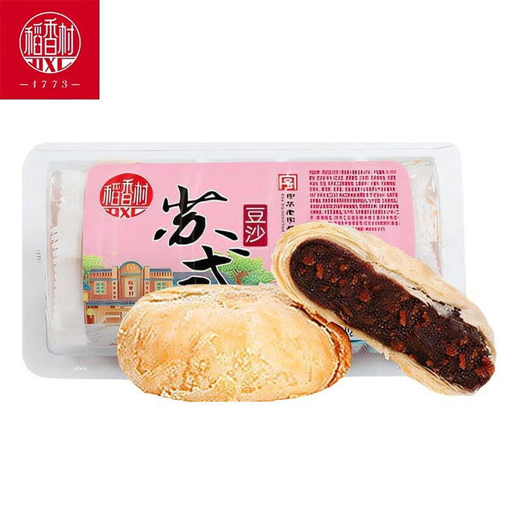 Red Bean Mooncake Suzhou Flaky Pastry 310g