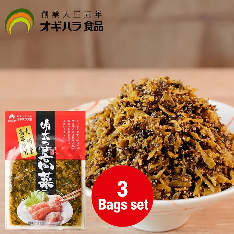 Ogihara Mentaiko Takana Mustard Greens 80g x 3Bags 1 each