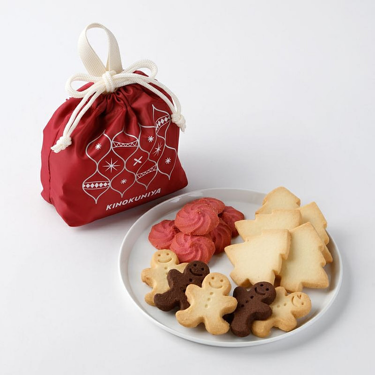 日本KINOKUNIYA圣诞甜点曲奇饼干袋16枚入 1 盒