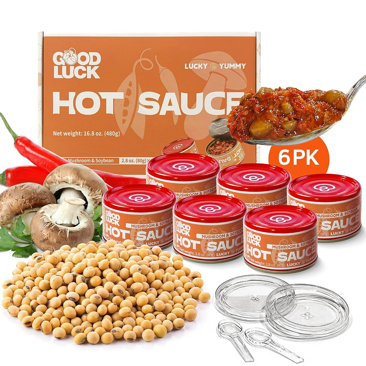 Mushroom & Soybean Hot Sauce Spicy Chili Oil Paste 1 each