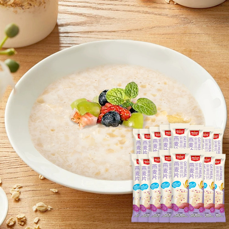 皇麦世家早餐燕麦片独立小包装紫薯高钙味30g*12
