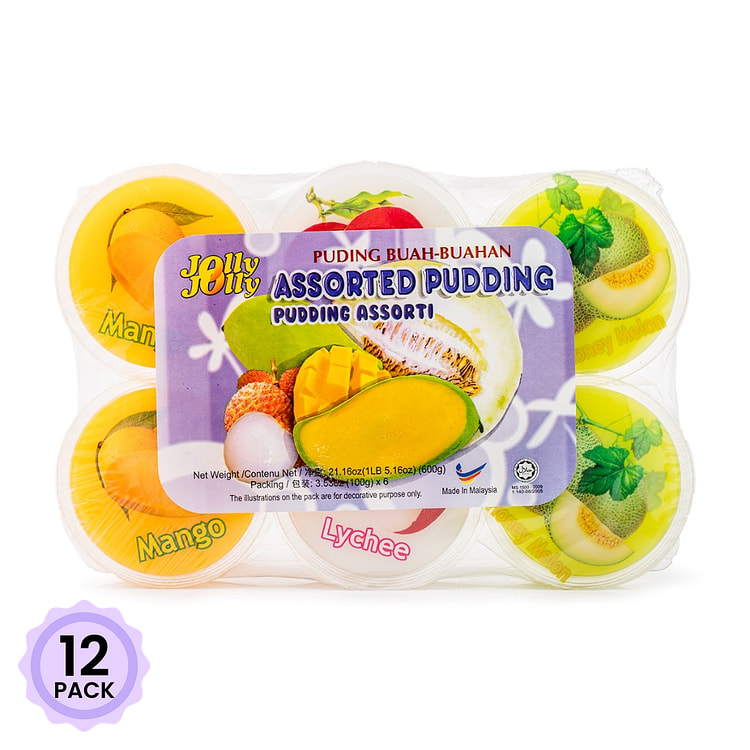 Jolly Assorted Fruit Pudding 600 g*12 pack