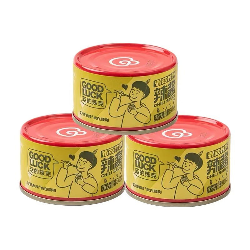 【菇的辣克】香菇竹笋辣酱 下饭菜拌面拌饭酱 80g*6罐装 480 克