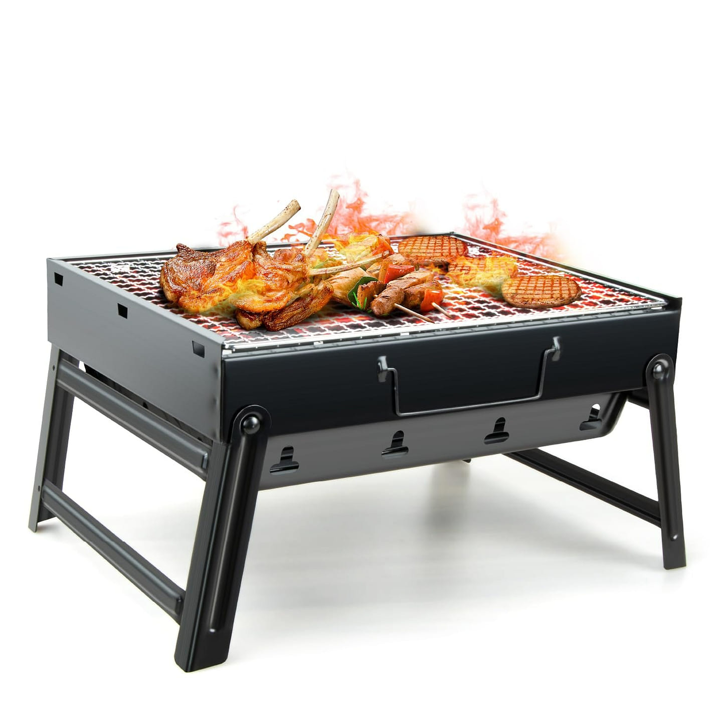 BBQ Barbecue Grill,Folding Charcoal Barbecue Desk 1 each