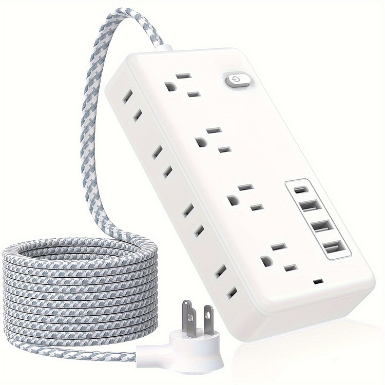 10 英尺防浪涌电源线，8 个 AC 插座，3 个 USB