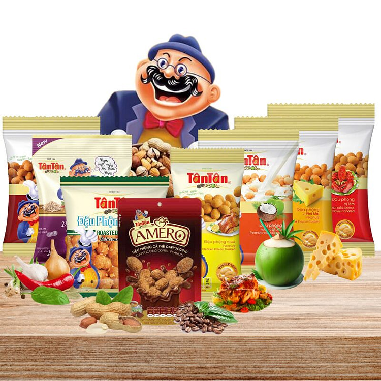 Tan Tan Mixed Peanuts  8 Flavors Assorted