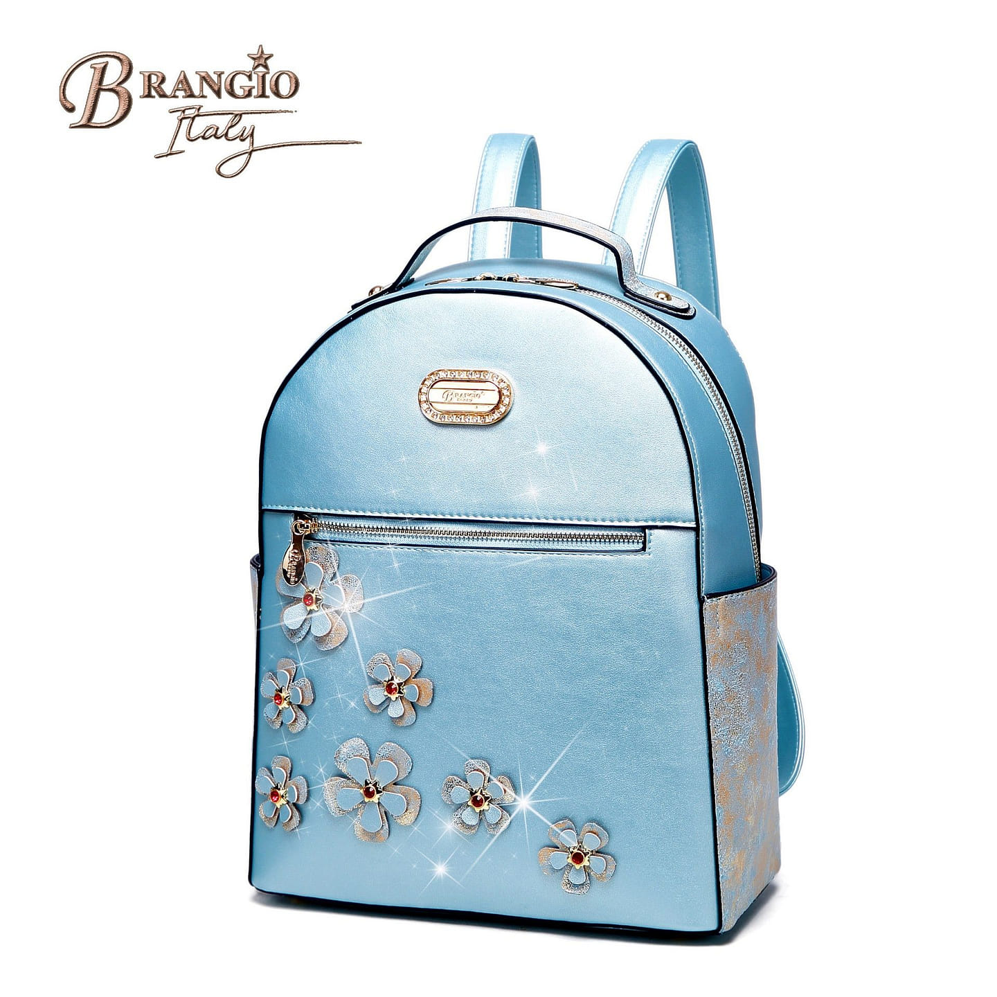 Twinkle Cosmos Handmade Floral Fashion Backpack Light Blue [KTB9558-LB] 1 each