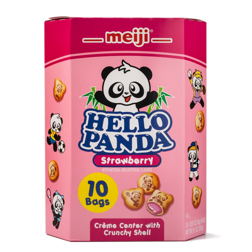 Bánh Gấu Meiji, Nhân Kem Dâu 6 oz*8 pack