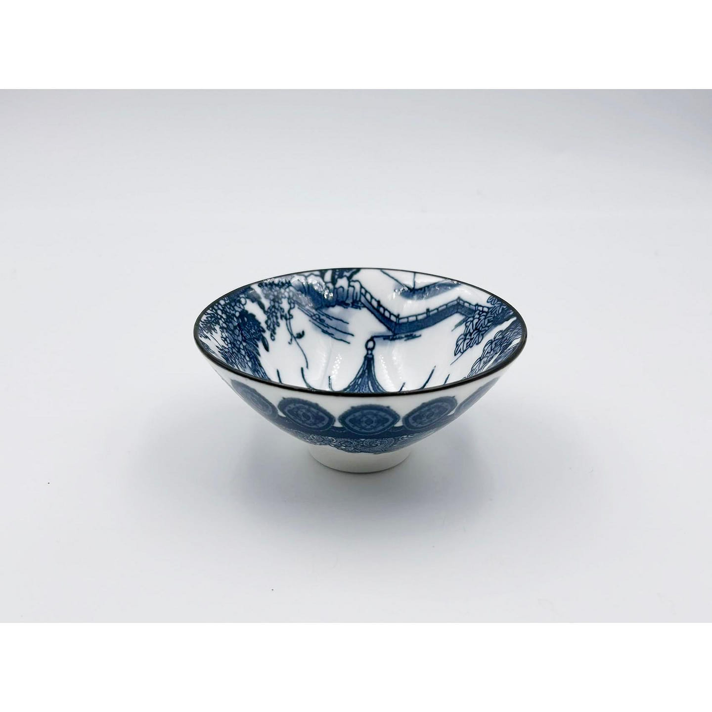 Blue and White Traditional Architecture Douli Cup – Exquisite Chinese Tea Cup 50 ml