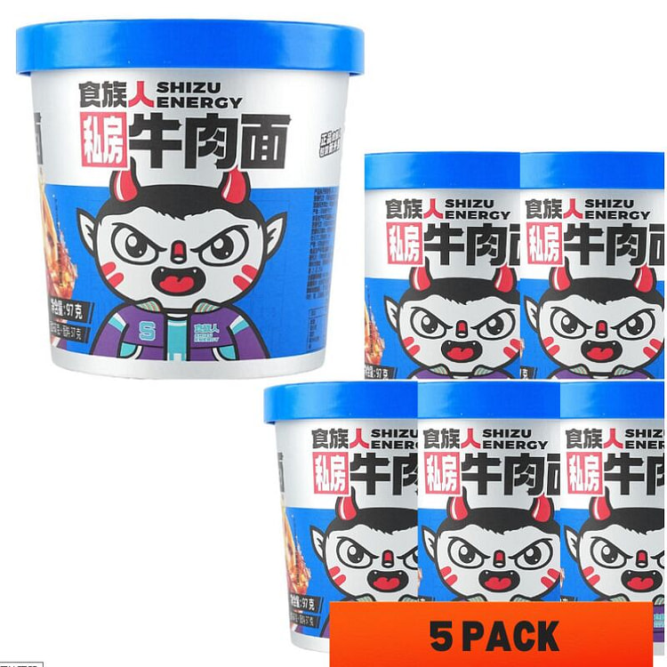 100g*5盒 食族人 私房牛肉面 桶装
