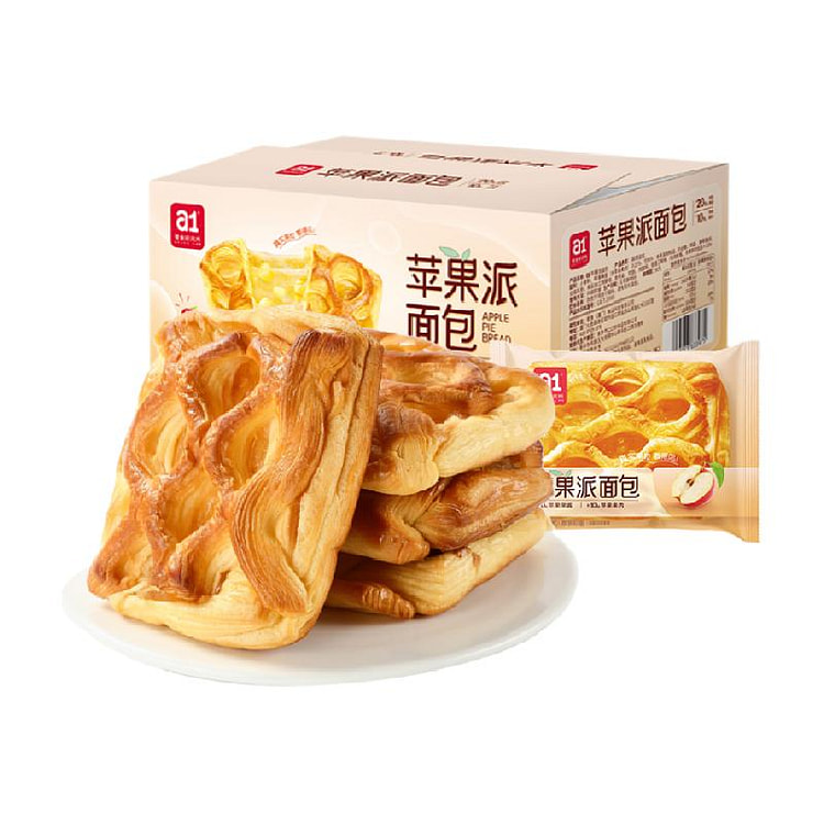 a1苹果派面包夹心面包即食早餐糕点420g