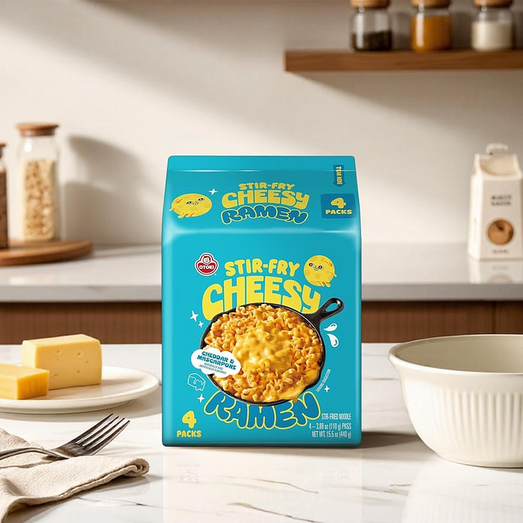 Ottogi Cheddar & Cheese Yakisoba - 110g x 4 440 g