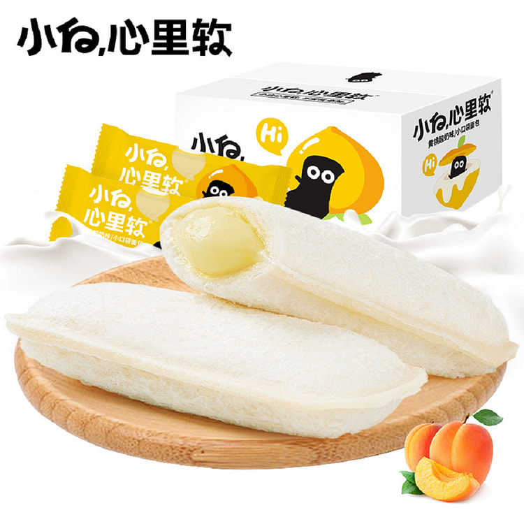 小白心里软 黄桃味小口袋面包19g*10枚