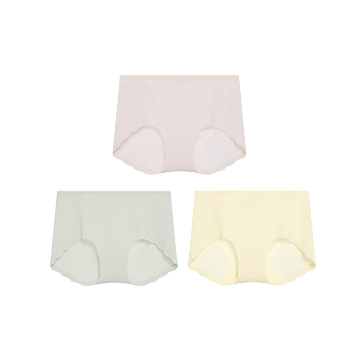China Direct Mail Ubras Size Free Wave Wrap Hip Mid Waist Flat Corner Pants (Three Pack) – Combination Colors 12- One Size 100 g