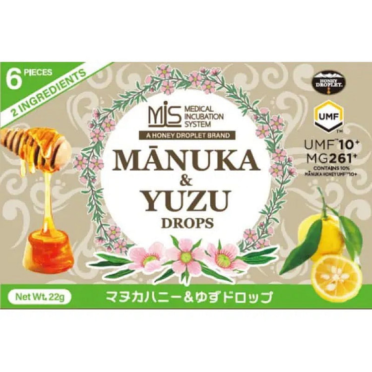 Honey Japan Manuka Honey Yuzu Drops 22g 6 Pieces 1 each