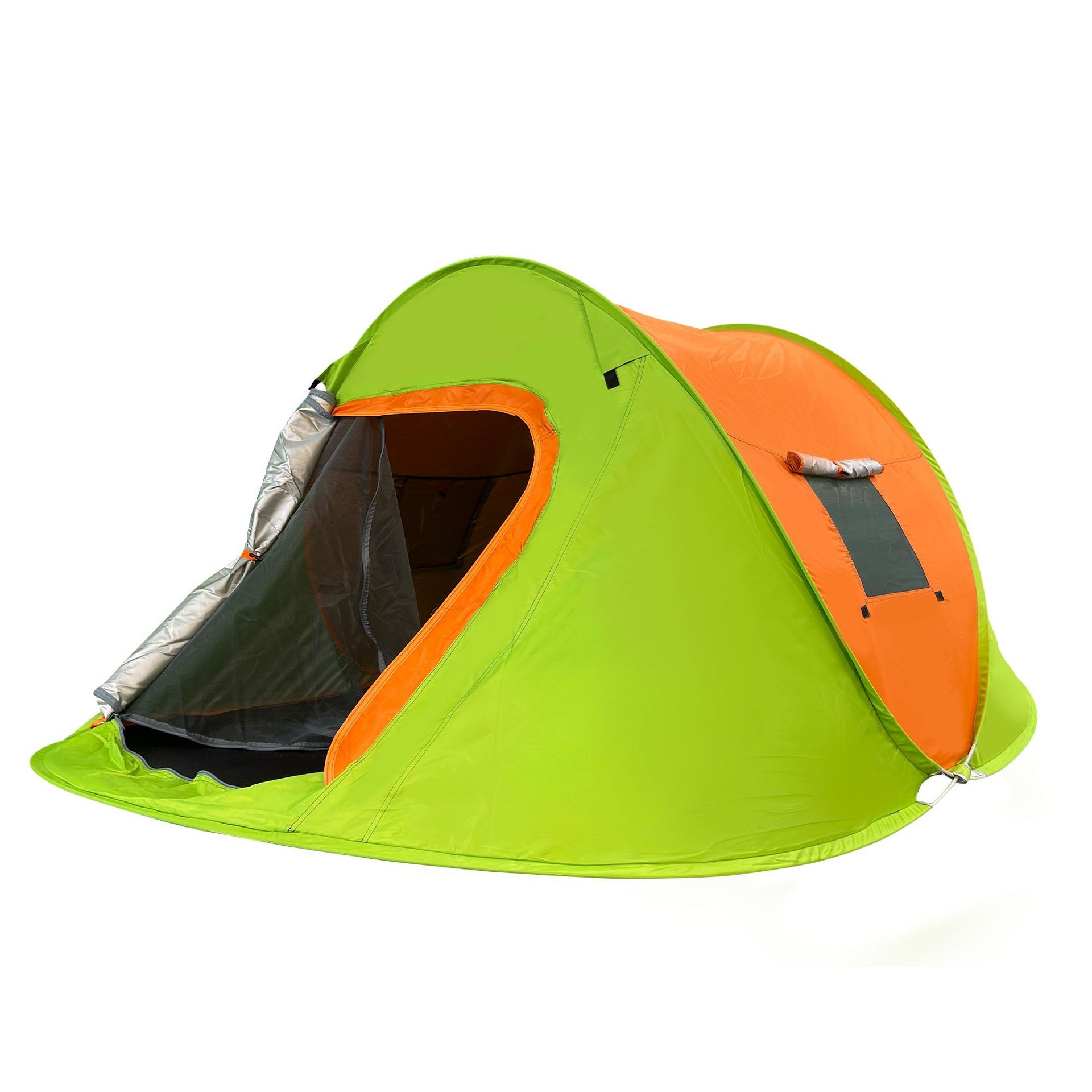 Get Instant 2Person PopUp Tent with 2 Ventilated Mesh Windows and 2 Doors Green Delivered