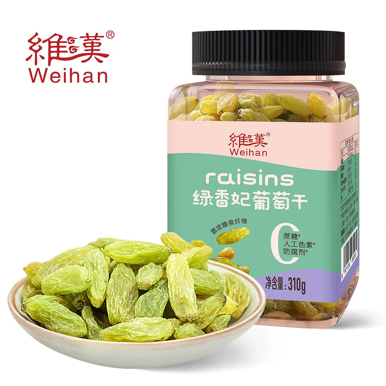 维汉新疆绿香妃葡萄干310g新鲜水果干无添加零食 310 克