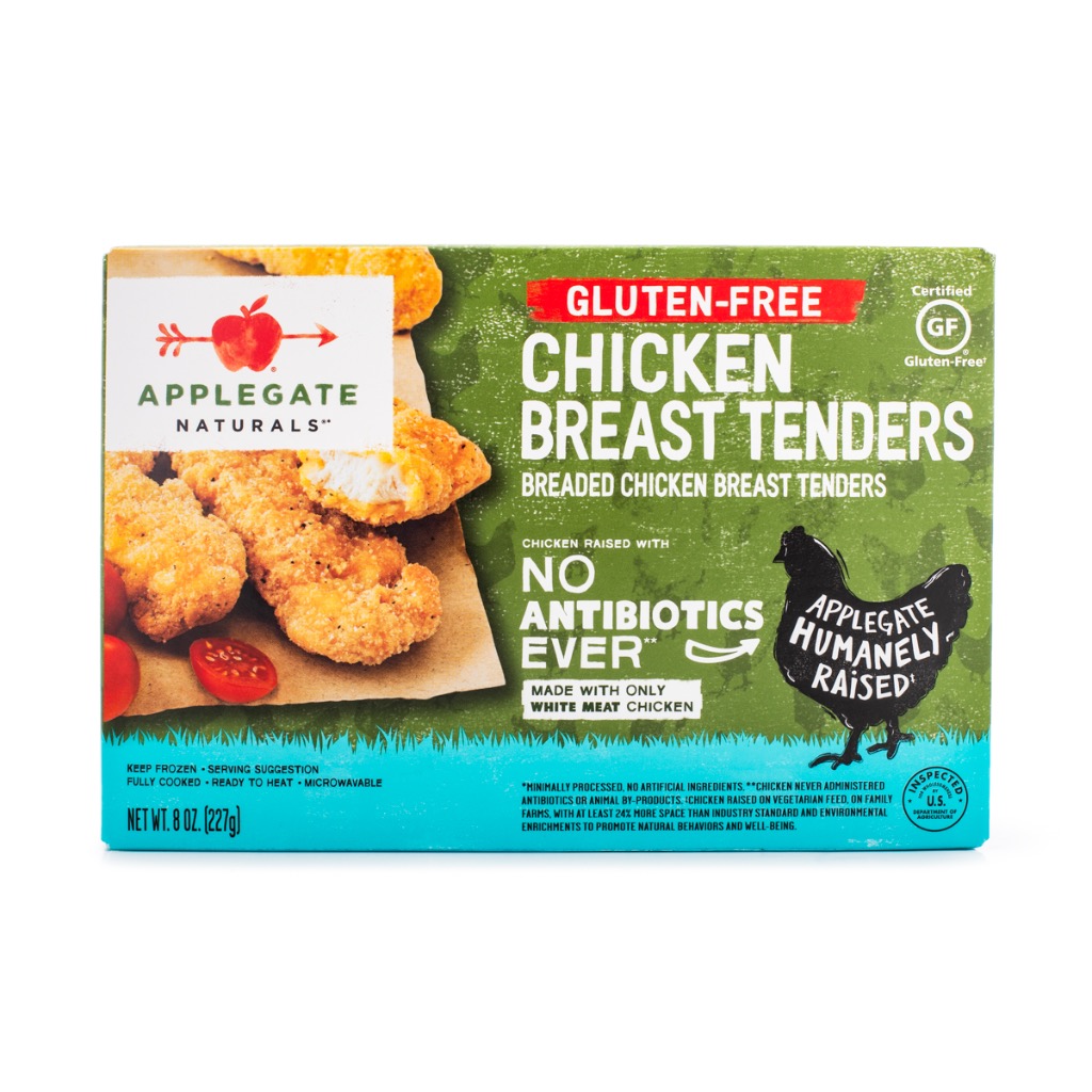 Applegate Farms Gluten Free Seasoned Chicken Breast Tenders, Frozen Weee!