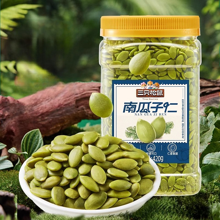 三只松鼠南瓜子仁420g*1罐 420 克