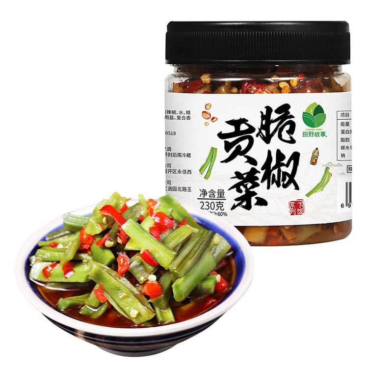 田野故事咸菜下饭脆椒贡菜230g *1瓶 230 克