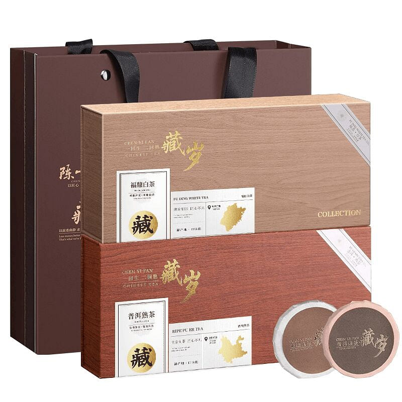 Chen Yifan Fuding white tea + Pu’er ripe tea white 480 g