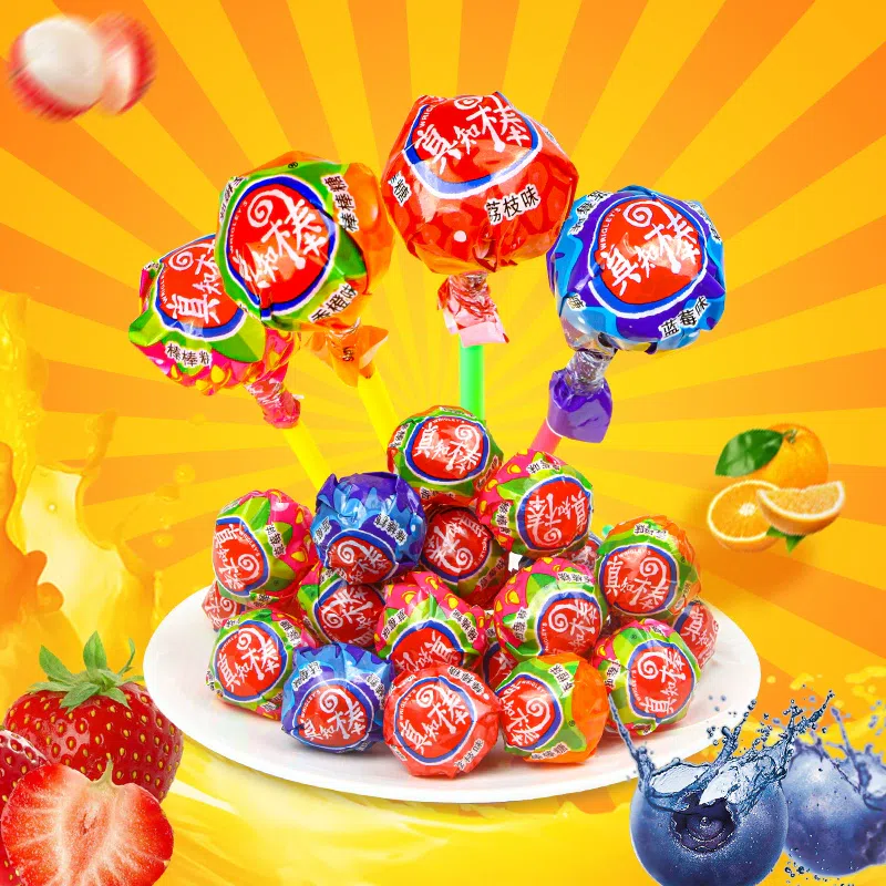 True Sticks 20 sticks *1 bag of apple-flavoured Christmas lollipops, bouquets, fruit-flavoured candy snacks, children’s gifts 200 g